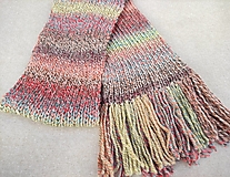 Ručne pletený šál (ružový melírovaný)