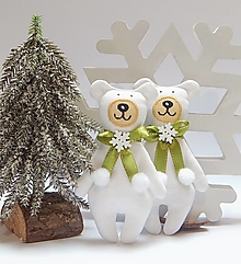 Dekorácie - Vianočné ozdôbky  - ľadový medvedík - 13985024_