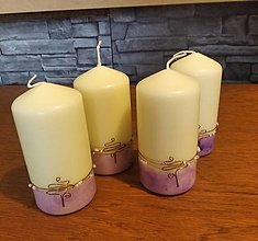 Sviečky - Adventné sviečky zdobené drôtom - 13986764_