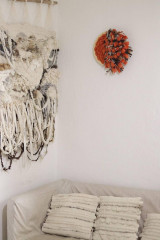 Dekorácie - Ručne tkaná vlnená tapiséria JESEŇ ZLAVA 50% Jediný kus - 13990431_