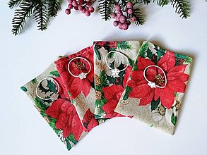 Úžitkový textil - Vianočné vrecúško Ruža - 13991761_