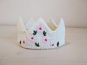 Detské čiapky - Kráľovská korunka s výšivkou - 13988213_