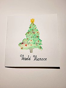 Papiernictvo - Vianoce - pohľadnica stromček - 13990255_
