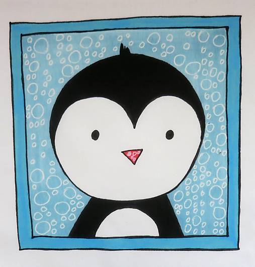 Bavlnený panel UŠI SI SÁM - Zvieratko z exotiky (Tučniačik)