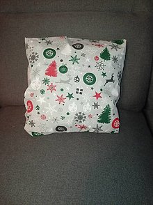 Úžitkový textil - Obliečka na vankúš - Vianočná - svetlosivá - 13994350_