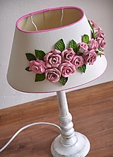Svietidlá a sviečky - Ružová záhrada II. - stolová lampa - 13996196_