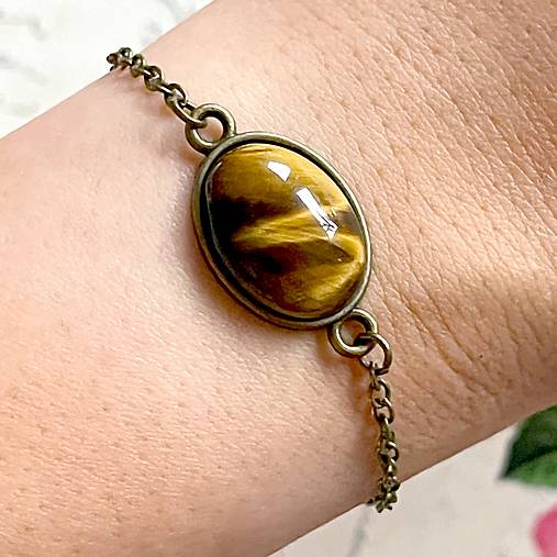 Tiger Eye Bronze Bracelet / Náramok tigrie oko