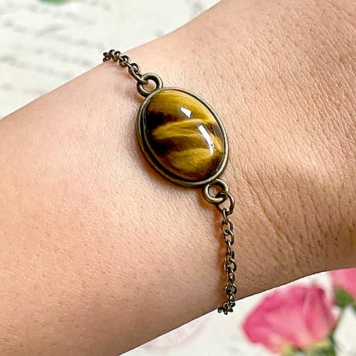 Tiger Eye Bronze Bracelet / Náramok tigrie oko