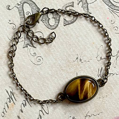 Tiger Eye Bronze Bracelet / Náramok tigrie oko