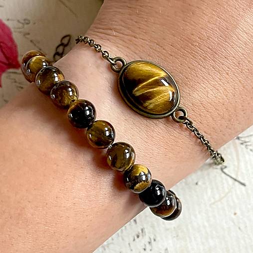 Tiger Eye Bronze Bracelet / Náramok tigrie oko