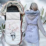 Detský textil - Zimný fusak JELEŇ s kvetmi - 14001146_
