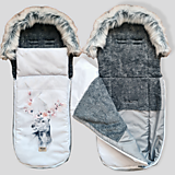 Detský textil - Zimný fusak JELEŇ s kvetmi - 14001159_