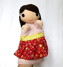 Hračky - Maňuška dievčatko (v jabĺčkovej sukničke) - 14000847_