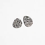 Náušnice - Irregular zebra náušnice - 14003064_