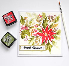 Papiernictvo - Vianočná pohľadnica /ručne maľovaná/ - 13999821_