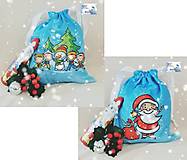 Úžitkový textil - SKLADOM - Mikulášské/Vianočné vrecká Santa, Snehuliak + MENO dieťaťa - 14001666_