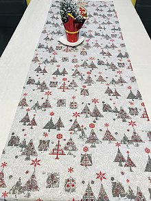 Úžitkový textil - Vianočná štóla “stromčeky” 160x55 cm - 13999444_