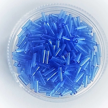 Korálky - rokajl tyčky 6mm 10g (Modrá) - 13998977_