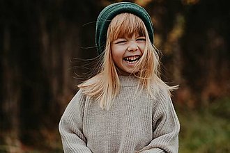 Detské oblečenie - Rebrovaný chunky sveter z merino vlny - 14003104_