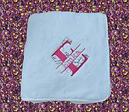 Úžitkový textil - Detská deka s výšivkou mena - 14000988_