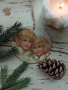 Dekorácie - Vianočná dekorácia anjelk (10cm) - 14001617_