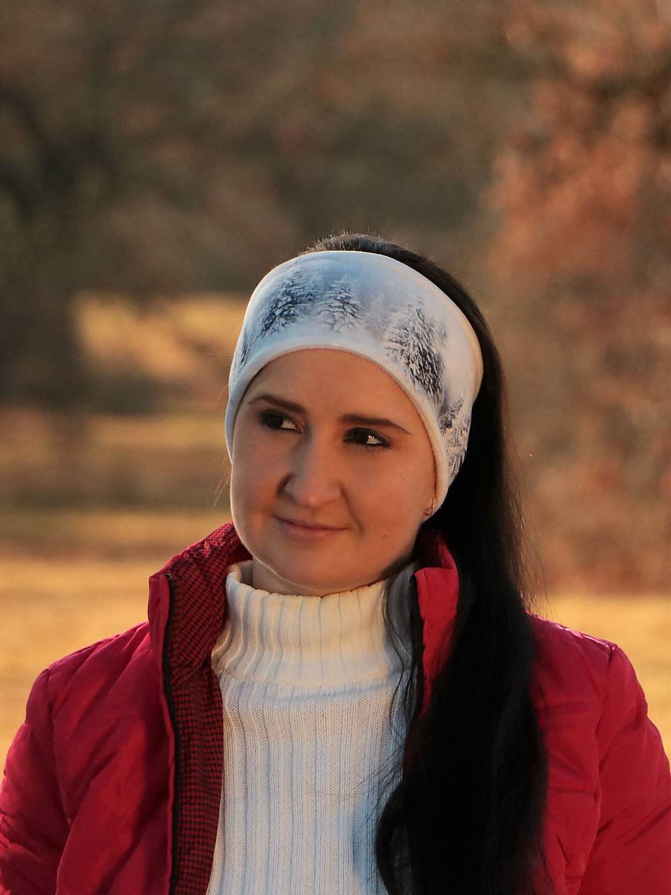 Zimná čelenka „zasnežená“