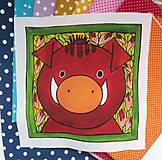 Textil - Bavlnený panel UŠI SI SÁM - Zvieratko z lesa (Diviak) - 14003490_