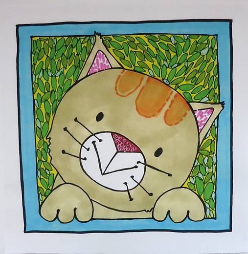 Bavlnený panel UŠI SI SÁM - Zvieratko z lesa (Mačka divá)