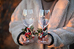 Dekorácie - Ozdoby na poháre "vianočné perníčky" - 14006570_