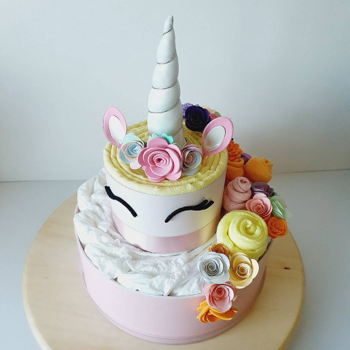  - Plienková torta-unicorn-box-ružový - 14007267_