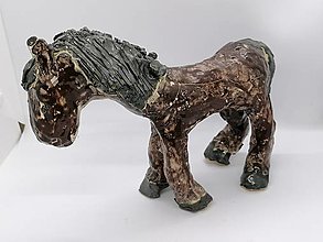 Dobrý obchod - KONE keramické veľké (Kôň hnedý; 18 x 30 cm) - 14003215_