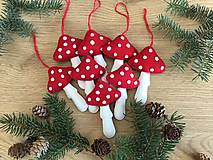 Dekorácie - Vianočné muchotrávky ozdoby na stromček (Červené vacšie) - 14004206_