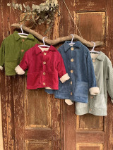 Detské oblečenie - Menčestrový detský kabátik Smaragd - 14004701_