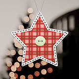 Dekorácie - Papierová vianočná hviezda so vzorom látky - 14006900_