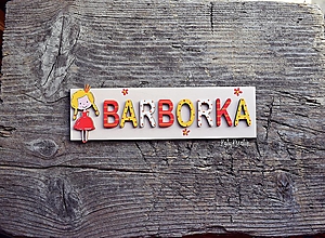 Tabuľky - menovka pre Barborku - 14008651_