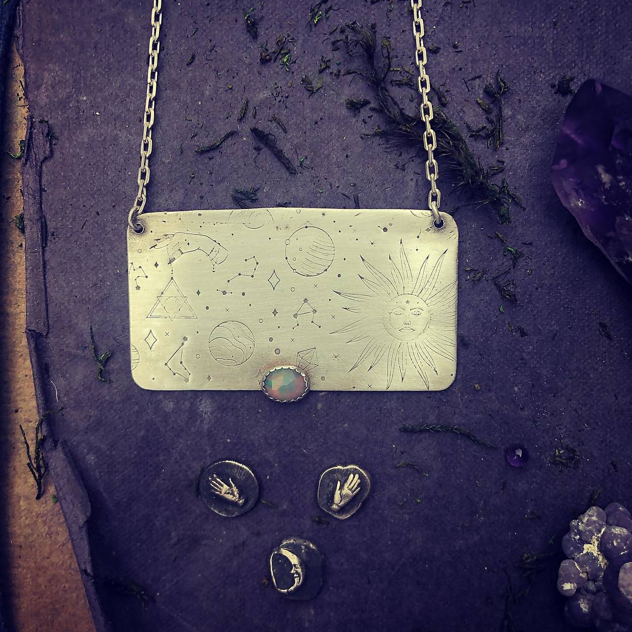 Strieborný náhrdelník - Alchýmia