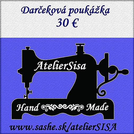 Darčekové poukážky - Darčeková poukážka  (30€) - 14007927_