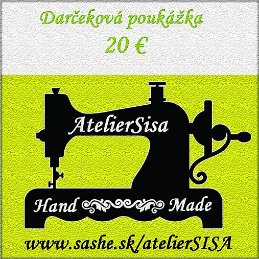 Darčekové poukážky - Darčeková poukážka  (20€) - 14008006_