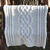Detský textil - Detská pletená deka z Alize Puffy - 14011225_