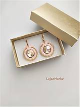 Náušnice - Zoe soutache náušnice  (Broskyňová) - 14010746_