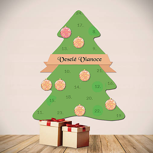 Netradičný adventný kalendár - ozdob si vianočný stromček (hviezdičky)