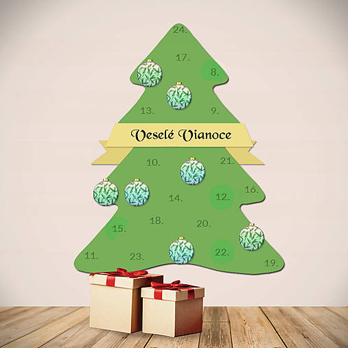 Netradičný adventný kalendár - ozdob si vianočný stromček (ihličie)