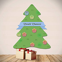 Dekorácie - Netradičný adventný kalendár - ozdob si vianočný stromček (abstraktný vzor) - 14011156_