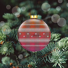 Dekorácie - Vianočná guľa všehochuť (štrikovaná) - 14011570_