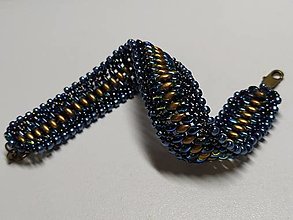 Náramky - Bronz v modrom - 14015294_
