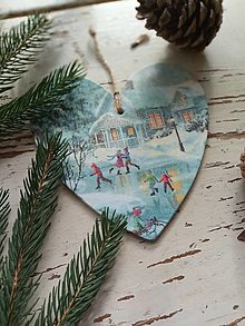 Dekorácie - Vianočná dekorácia dedina (Vianočná dekorácia krajinka) - 14016702_
