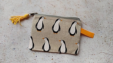 Taštičky - Mini taštička na drobnosti, pinguin - 14018661_