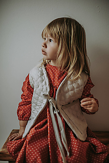 Detské oblečenie - "Babydoll" šaty červené s bodkami - 14016960_