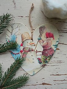 Dekorácie - Vianočná dekorácia snehuliak (Vianočná dekorácia snehuliak) - 14016751_