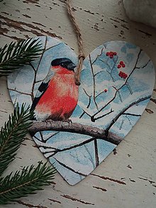 Dekorácie - Vianočná dekorácia vtáčik - 14016768_